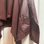 Jolt faux leather sweater drapey jacket Photo 8