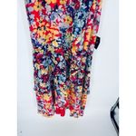 LULUS Radiant Floral Flower Chiffon Ruffles Maxi Dress Ruby Red Size Medium NEW Photo 4