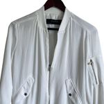 ZARA Y2K Women Bomber Jacket XS White Retro Streetwear Satiny Fairycore Academia Photo 4