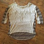 Miss Me brown chevron jeweled western lightweight top Photo 0