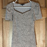 EXPRESS ‎ Black and White Fitted Short Sleeve Blouse size XS Photo 0