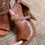 Marc Fisher Mahiya Leather Pyramid Studded Embellished High Heels Shoes Camel Photo 7