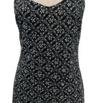 Betsey Johnson Luxe Vintage Slip Dress Mini Glitter Black Gold Size Small Photo 2