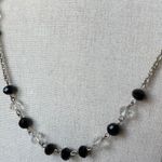Sophisticated Silver and Black Beaded Necklace Photo 1