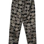 Frances Valentine Lucy Jacquard Black and Gold Ankle Pants 8 Photo 2