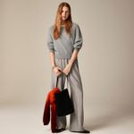 J.Crew  100% Cashmere crewneck sweatshirt Heather Muslin Medium NWT Old Money Photo 5