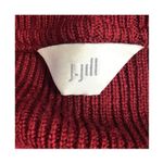 J. Jill Rustic Red Wool & Suede Patchwork Long Cardigan Medium Tall Photo 15
