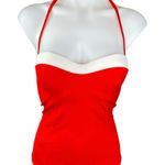 Tory Burch  Red Halter Sleeveless Sweetheart One Piece Swimsuit Swimwear Size S Photo 0