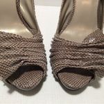 Moda Spana  Tan Ruched Peep Toe Heels Photo 9
