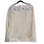 akaiv Cream Knit Floral Sweater Size L Photo 2