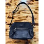 LODIS Black Women Leather, Lined, Crossbody‎ Handbag Shoulder Strap Designer Photo 4