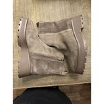 Vince Camuto  Neframes Women's Lug-Sole Taupe Suede Boots‎ Zipper Size 8.5 NWOB Photo 1