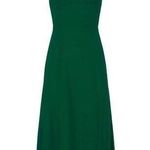 Reformation NWT Juliette Midi in Emerald Green Side Slit Tie Straps Tank Dress 2 Photo 0