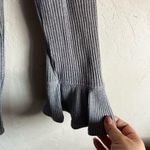 J.Crew Gray Ribbed Bell Sleeve Long Sleeve Top Photo 5