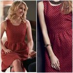 Anthropologie Lili Wang S4 Glee Quinn Fabray dress Size 6 Jacquard Red Orange Photo 1