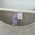 Francesca's Size Small Grey Floral Embroidered Peplum Babydoll Bohemian Style To Gray Photo 4