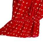 Petticoat Alley 100% Silk Cherry Red Lock Print Blouse Photo 4