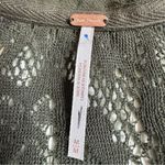 Free People Green Long Sleeve Collar Henley Lace Open Knit Crochet Style medium Photo 4