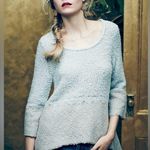 Anthropologie  Knitted & Knotted blue and gray wool blend and lace sweater small Photo 0