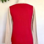 Carol Rose Red Color Block Crewneck Sweater M Photo 5