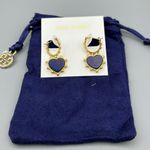Tory Burch Heart and Square Charm Necklace & Earrings in Semiprecious Stones Photo 6