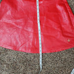 Juicy Couture Skirt Womens Medium NWT Sports Car Red Faux Leather Mini Swing Photo 8