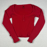 H&M Skims waffle Henley in red
Size: Large Photo 0