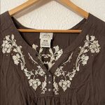 Ariat  Chocolate Blouse with Cream Embroidery Size Medium Photo 1