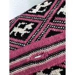 Vintage Antony Glasgow Cardigan Sweater Pink Black Knit Geometric Dog Pattern Red Photo 8