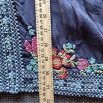 Johnny Was Heidi Floral Embroidered Tunic Top Dress Gray Boho M Mini Resortwear Photo 8