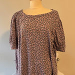 LuLaRoe  Pink and Blue Floral Short Sleeve Top Photo 0