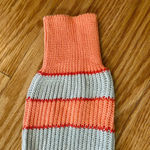 Lumiere Orange Striped Slouchy Knit Sweater Womens Large Photo 6