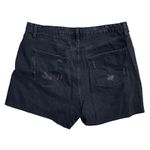Wild Fable  Women's Black Jean Shorts Denim Distressed Raw Hem Size 14 Photo 1