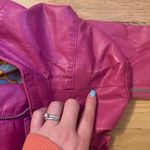Black Rivet Faux Leather Pink Jacket Photo 6