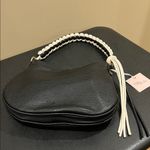 Mali + Lili | Vegan Leather Black Shoulder Bag w/ Tassle & Dust Bag Photo 10