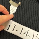 J Crew Cardigan Womens Petite Small Black Ribbed Hooded Sweater Belted Vintage Size undefined Photo 2