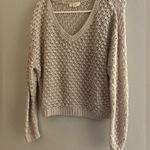 Sun & Shadow  V-Neck Sweater - Light Gray Photo 0
