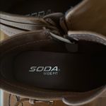 Soda Tan Ankle Boots with Suede Finish and Side Zipper Photo 1