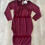 Ashley Stewart Womens NWT Curvy Girl by Burgundy Dress - 1X Photo 0