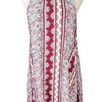 Free People  Women's Red Paisley Striped Halter Mini Dress Size M Photo 0