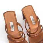 MIISTA LONDON Joanne Clay Croc Sandals Square Split Toe Brown Leather EU 38 7.5 Photo 7