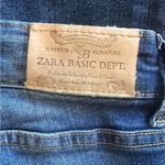 ZARA Denim Skinny Jeans with Faded Wash and Ankle Zippers Photo 4