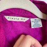 Vintage Y2K Womens M Pink Lace Up Collared Crop Top Fairy Grunge Whimsigoth Size M Photo 3