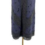 Rebecca Taylor Women's High Neck Ruffle Lace Dress Size 6 Navy Ivory OOAK Photo 11