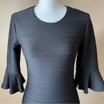 Shoshanna  | Black Bell Sleeve Cocktail Dress Sz 2 Photo 2
