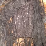 Mac Duggal 27119 Womens Sequin Mini with High Low Ruffle Tiered Train Dress Gown Photo 8