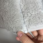 PINK - Victoria's Secret  Sherpa Teddy Long Sleeves  Zip Up Plush Gray Jacket sz XL Photo 8