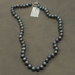 SAMUEL B Silver Peacock Freshwater Pearl Single Strand Necklace Sterling Clasp Purple Photo 8