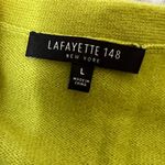 Lafayette 148  cashmere ribbed magnet close cardigan sweater green sz L Photo 7