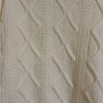 Elegant Cream Cable Knit Sweater Size L Photo 2
